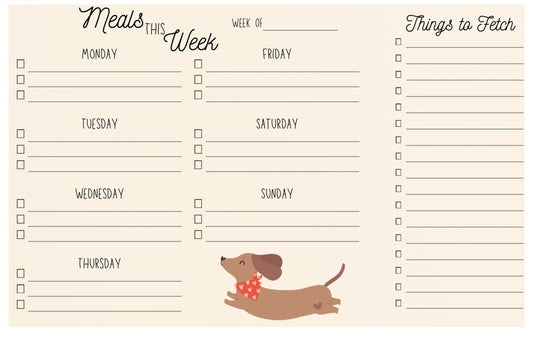Pawfect Weekly Meal Planner